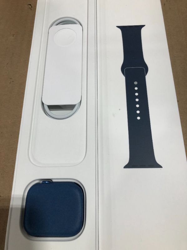 Photo 5 of Apple Watch Series 7 [GPS 45mm] Smart Watch w/ Blue Aluminum Case with Abyss Blue Sport Band. Fitness Tracker, Blood Oxygen & ECG Apps, Always-On Retina Display, Water Resistant
