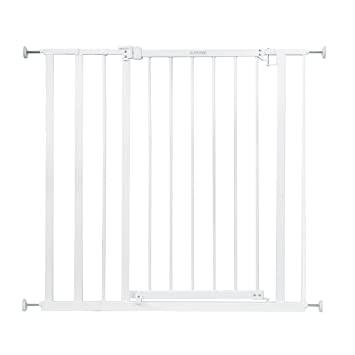 Photo 1 of Regalo 2-in-1 Extra Wide Stairway and Hallway Walk Through Baby Safety Gate with Mounting Kit , White , 1 Count (Pack of 1)
