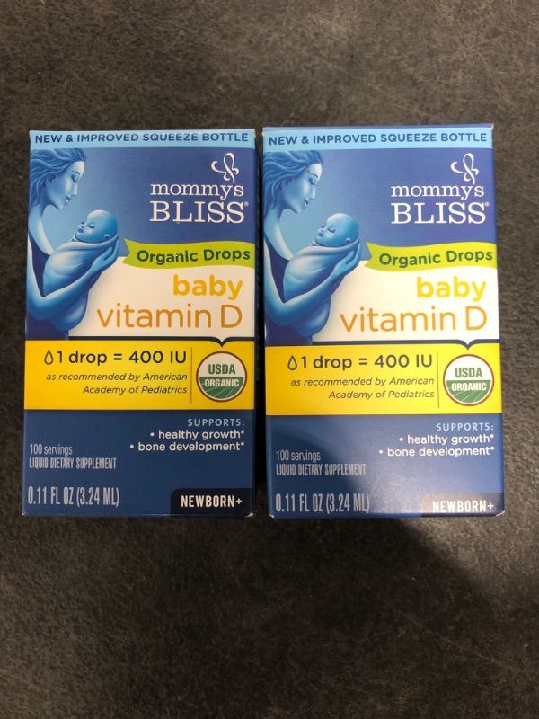 Photo 3 of Mommy's Bliss Organic Drops No Artificial Color, Vitamin D, 0.11 Fl Oz
LOT OF 2. BB 02/23.