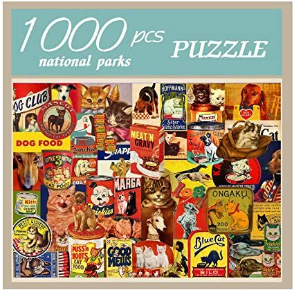 Photo 1 of QISHOP 1000 Pieces Jigsaw Puzzles for Adults, Intellectual Educational Fun Puzzle Games for Children and Teens Ages 12 and up, Difficult Puzzle Art for Men and Women (Q-Pet)
