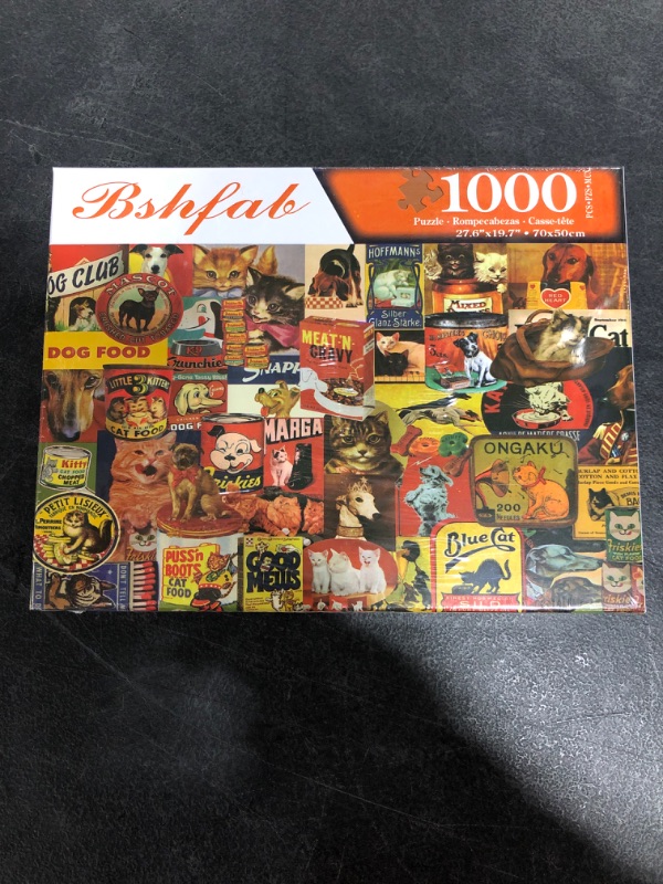 Photo 2 of QISHOP 1000 Pieces Jigsaw Puzzles for Adults, Intellectual Educational Fun Puzzle Games for Children and Teens Ages 12 and up, Difficult Puzzle Art for Men and Women (Q-Pet)
