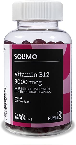 Photo 1 of Amazon Brand - Solimo Vitamin B12 3000 mcg, 100 Gummies.
BB 09/2022.