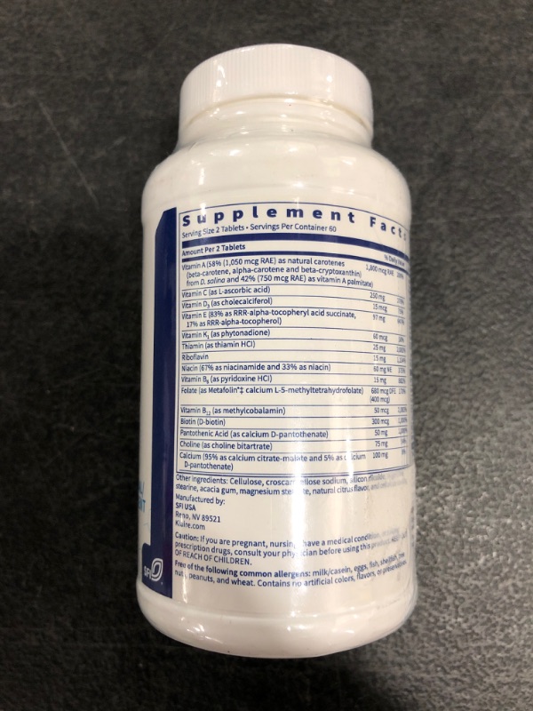 Photo 3 of Klaire Labs   VitaPrime® (Iron-Free) - 120 Tablets
BB 01/2022.