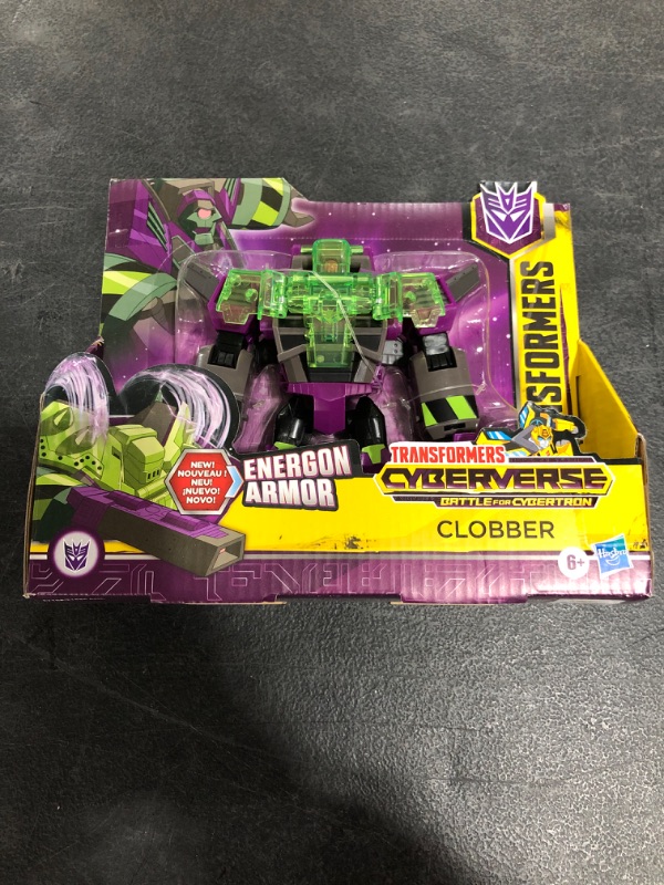 Photo 2 of Transformers Toys Cyberverse Ultra Class Clobber Action Figure - Combines with Energon Armor to Power Up - for Kids Ages 6 and Up, 6.75-inch
