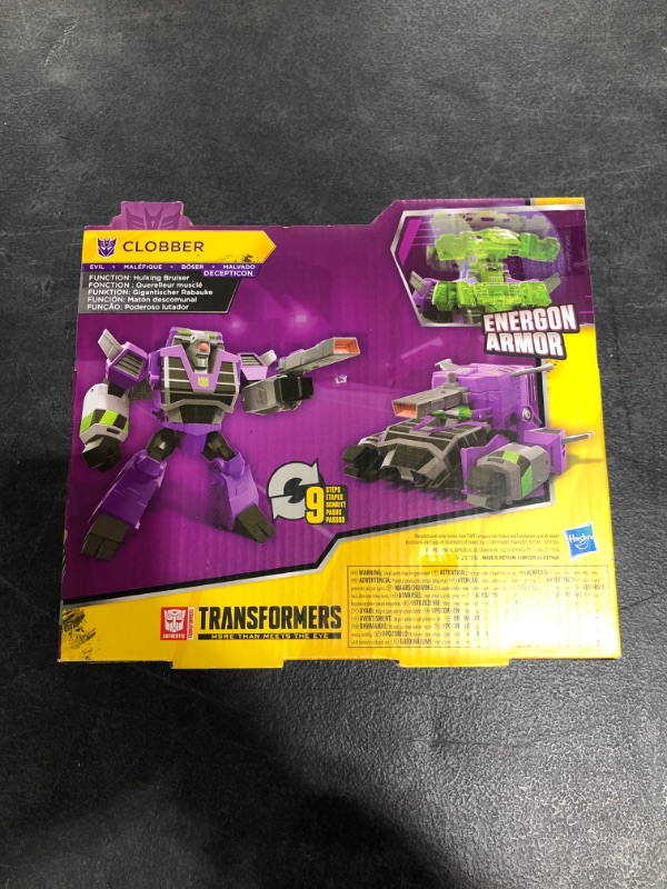 Photo 3 of Transformers Toys Cyberverse Ultra Class Clobber Action Figure - Combines with Energon Armor to Power Up - for Kids Ages 6 and Up, 6.75-inch
