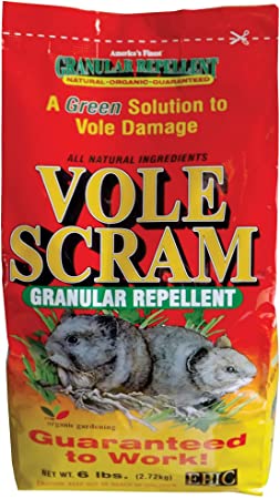 Photo 1 of EPIC Vole Scram Outdoor Organic All Natural Granular Animal Repellent Garden and Yard Protector, Repels with Scent, 6 Pound Bag
