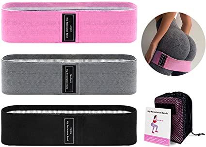 Photo 1 of Booty Bands,Resistance Bands for Legs and Butt Non Slip Fabric Booty Workout Bands for Legs Butt Squat Glute Hip Resistance Loop Exercise Bands Set for Women/Men Stretch Fitness Bands
