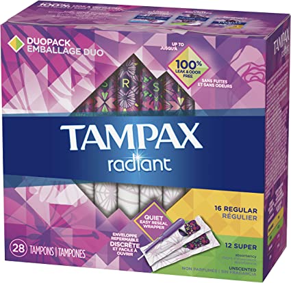 Photo 2 of Summer's Eve Cleansing Wash, Fragrance Free, 15 oz & Tampax Radiant Plastic Tampons, Regular/Super Absorbency Duopack, 28 Count (Packaging May Vary)
LOT OF 2 ITEMS.
