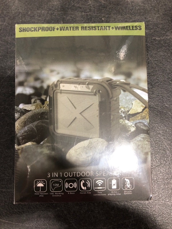 Photo 3 of Portable Outdoor and Shower Bluetooth 5.0 Speaker by AYL SoundFit, Water Resistant, Wireless with 10 Hour Rechargeable Battery Life, Powerful Audio Driver, Pairs with All Bluetooth Device (BLACK)
PHOTO FOR REFERENCE. 