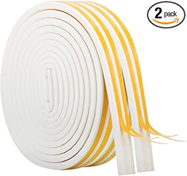 Photo 1 of 33Feet Long Weather Stripping,Insulation Weatherproof Doors and Windows Seal Strip,Collision Avoidance Rubber Self-Adhesive Weatherstrip,2 Rolls(White)
LOT OF 2. 