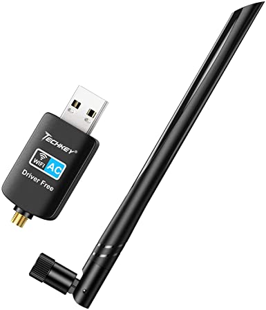 Photo 1 of WiFi Adapter 600mbps?Techkey Wireless USB Adapter Dual Band 2.42GHz/5.8GHz LAN Card 802.11ac Network Card for Desktop Laptop PC Support Windows 10/8.1/8 / 7 / XP/Vista
