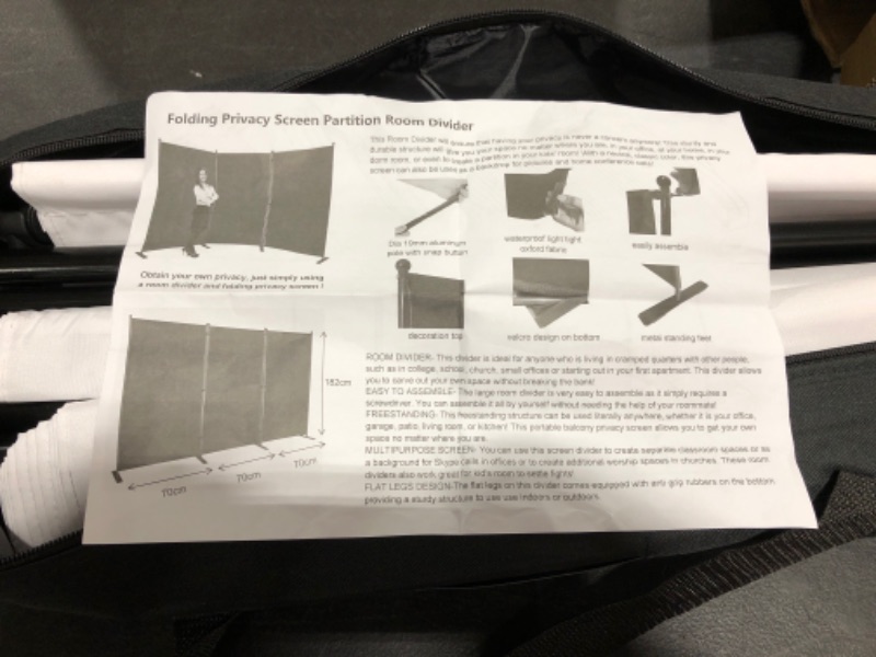 Photo 4 of FOLDING PRIVACY SCREEN PARTITION ROOM DIVIDER. PHOTO FOR REFERENCE, MAY VARY SLIGHTLY.