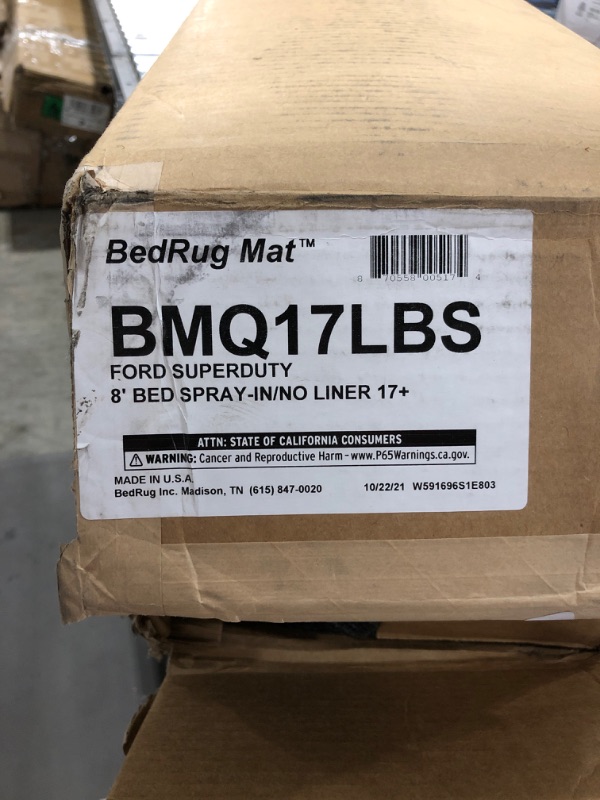 Photo 4 of BedRug Bed Mat BMQ17LBS fits 17+ SUPERDUTY 8.0' LONG BED , Gray
