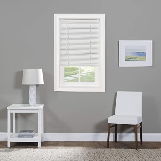 Photo 2 of Achim Home Furnishings Cordless Morningstar 1" Light Filtering Mini Blind, Width 48inch, Pearl White
