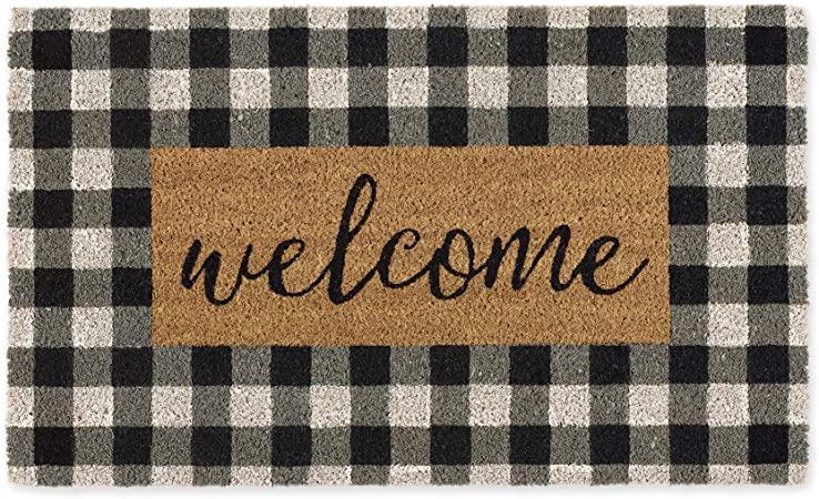 Photo 1 of DII Natural Coir Doormat, Checkers Mat, Checkers Welcome, 18X30
