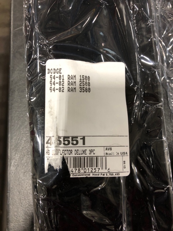 Photo 4 of Auto Ventshade AVS 45551 Bugflector Deluxe 3-Piece Dark Smoke Hood Shied for 1994-2001 Dodge Ram 1500, 1994-2002 Ram 2500 & 3500
