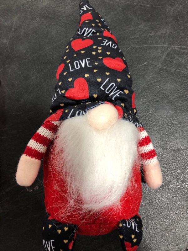 Photo 3 of 2PC Valentines Day Gnome Gifts Holiday Decoration Kids Birthday Present Handmade Plush Doll, Home Ornaments 
