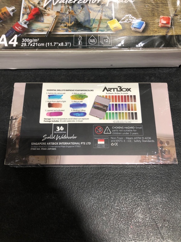 Photo 2 of  ARTBOX WATERCOLOR KIT. WATERCOLOR PAD & PAINTS. SEALED NEW.