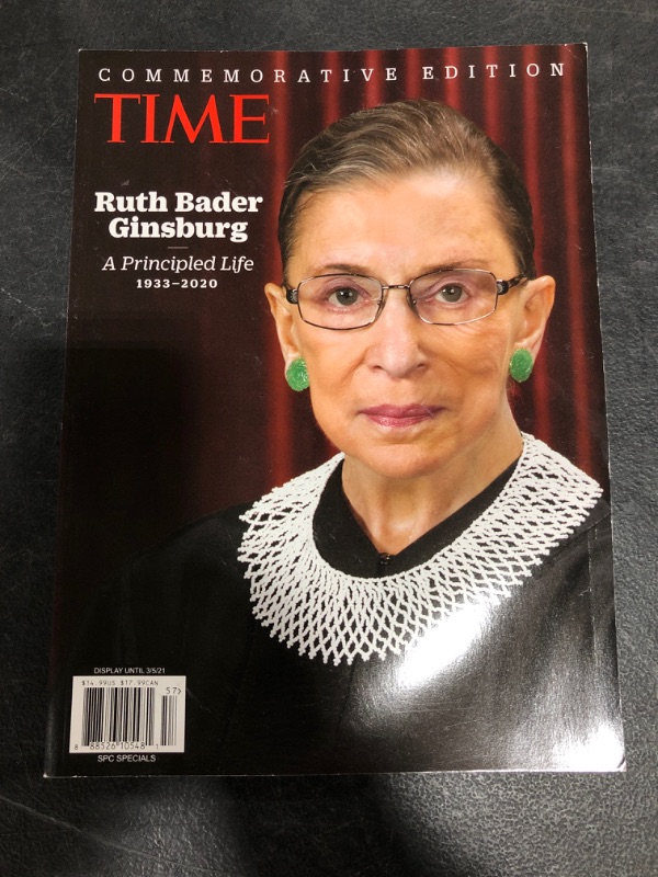 Photo 2 of TIME Ruth Bader Ginsburg: A Principled Life 1933-2020 Single Issue Magazine – September 25, 2020
USED.