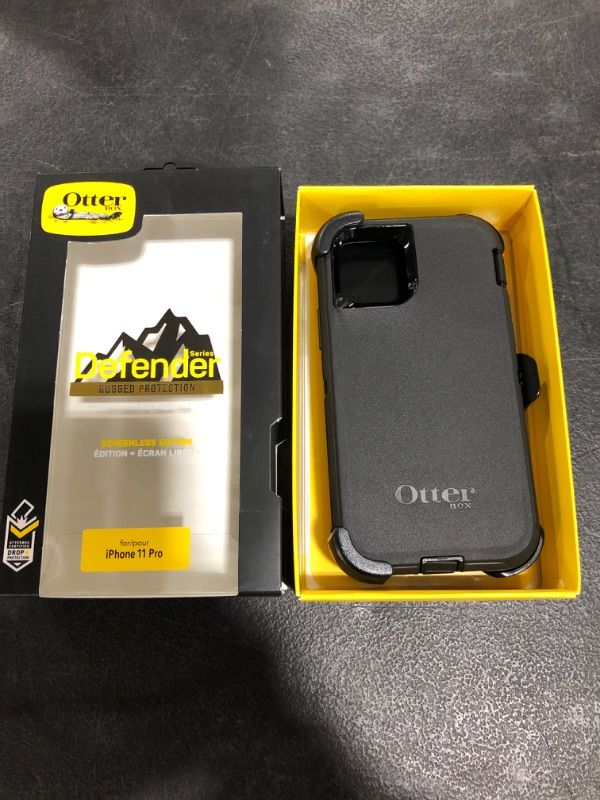 Photo 2 of OtterBox Defender Series SCREENLESS Edition Case for iPhone 11 Pro - Black & ZAGG InvisibleShield Glass+ Screen Protector – High-Definition Tempered Glass Made for Apple iPhone 11 Pro
