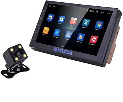 Photo 1 of Keleda 7001 Double Din Car Stereo with Backup Camera, Auto GPS Navigation System for Android 9.1 with WiFi Bluetooth Radio Receiver 7in Touchscreen LCD Monitor,in-Dash Multimedia Video Player (1+16G)
