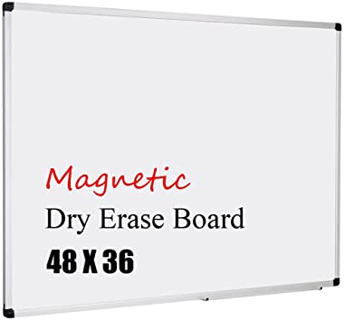 Photo 1 of XBoard Magnetic Whiteboard 48 x 36, White Board 4 x 3, Dry Erase Board with Detachable Marker Tray

