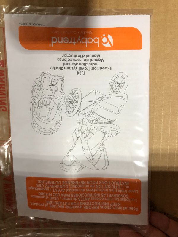 Photo 1 of Baby Trend Expedition Jogger Travel System, Millennium White