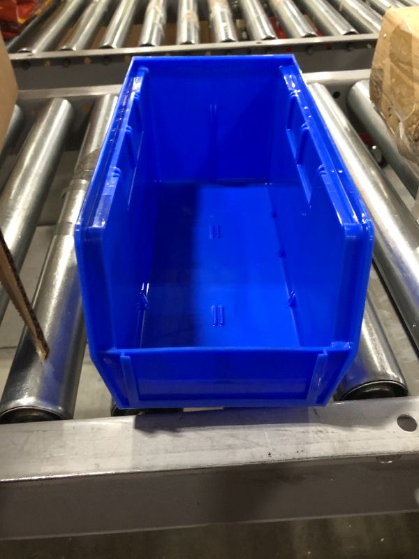 Photo 2 of Akro-Mils 30230 AkroBins Plastic Storage Bin Hanging Stacking Containers, (11-Inch x 5-Inch x 5-Inch), Blue, (9-Pack)
