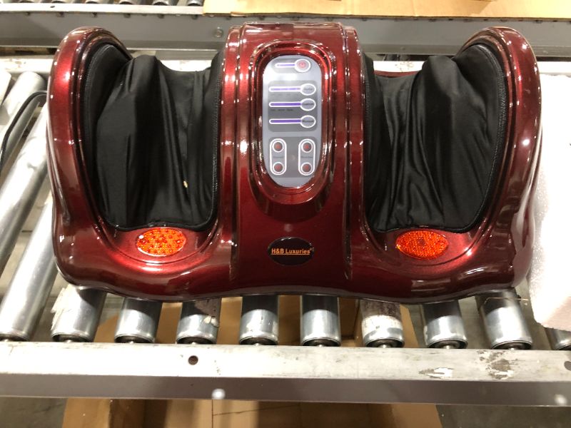 Photo 1 of H&B Luxuries Shiatsu Kneading Rolling Foot Massager Personal Health Studio ZH-9902-red
