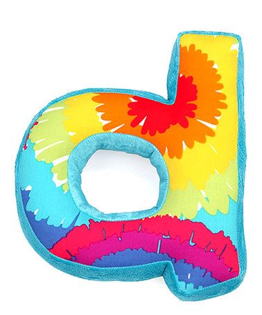 Photo 1 of  Terrific Tie Dye Letter Pillow D
