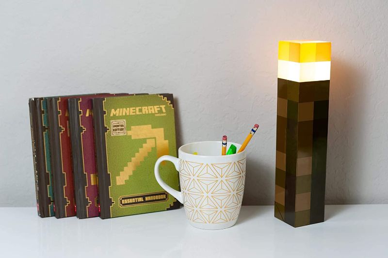 Photo 1 of Minecraft Brownstone Torch Lamp | 11.5 Inch LED Night Light | USB Charging Port
