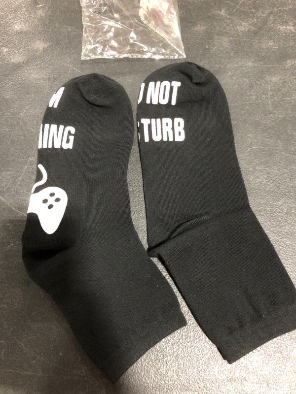 Photo 4 of Do Not Disturb I'm Gaming Socks, Gaming Sock Novelty Gifts for Teen Boys Mens Gamer Kids Sons Husbands Dad Father
