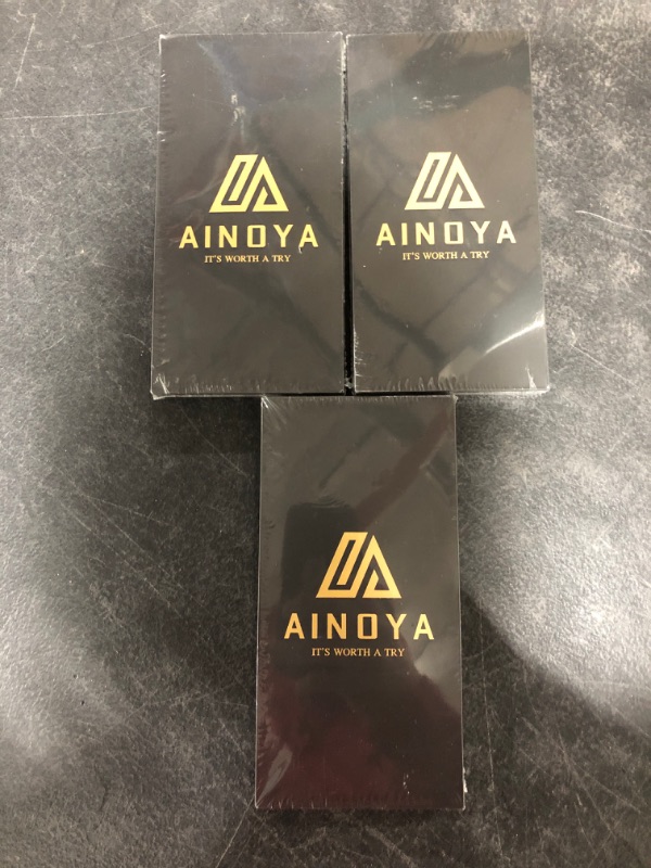 Photo 1 of AINOYA TEMPERED GLASS SCREEN PROTECTORS FOR SMARTPHONES, LOT OF 3 BOXES.