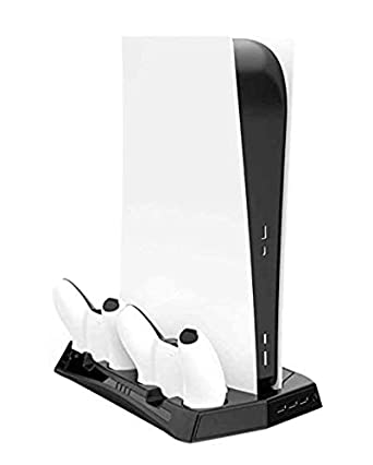 Photo 1 of PlayStation 5 Charging Vertical Stand with Cooling Fan Game Accessories with 3 USB HUB Charger Ports
