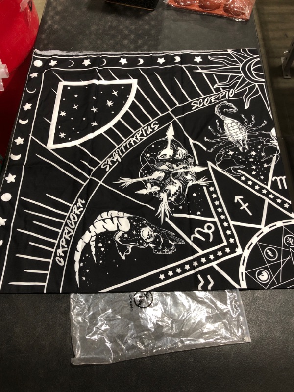 Photo 1 of 60 X 60 CONSTELLATION WALL TAPESTRY. BLACK. 
