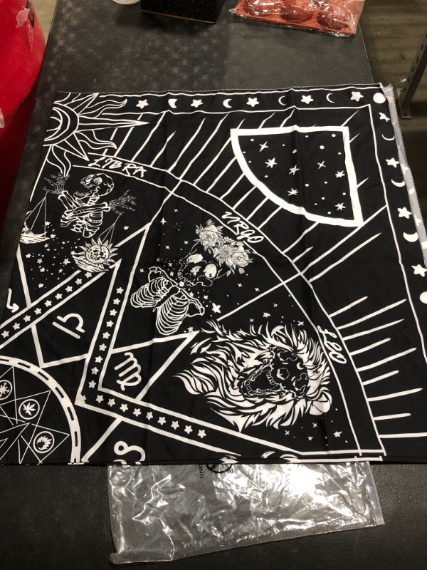 Photo 2 of 60 X 60 CONSTELLATION WALL TAPESTRY. BLACK. 