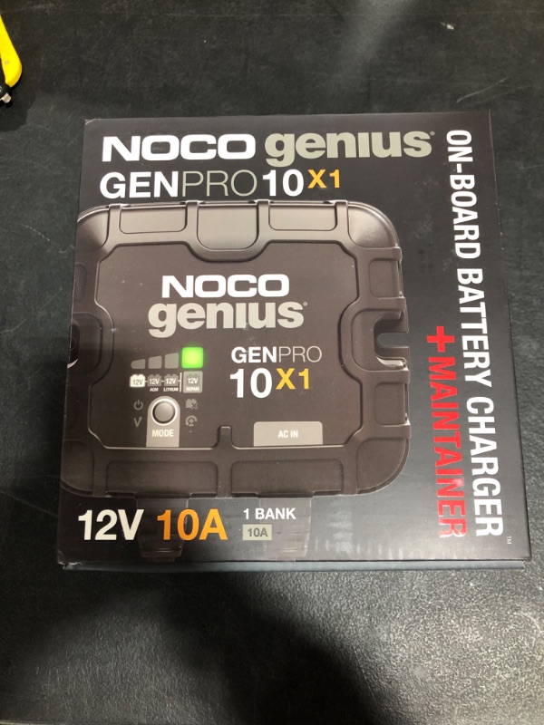 Photo 3 of NOCO Genius GENPRO10X1, 1-Bank, 10-Amp (10-Amp Per Bank) Fully-Automatic Smart Marine Charger, 12V Onboard Battery Charger, Battery Maintainer and Battery Desulfator with Temperature Compensation

