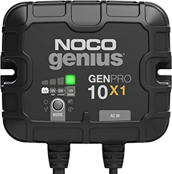 Photo 1 of NOCO Genius GENPRO10X1, 1-Bank, 10-Amp (10-Amp Per Bank) Fully-Automatic Smart Marine Charger, 12V Onboard Battery Charger, Battery Maintainer and Battery Desulfator with Temperature Compensation

