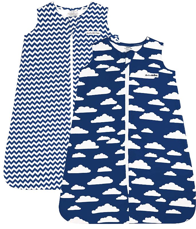 Photo 1 of BaeBae Goods Sleep Bag Set for Baby Boys & Girls | Navy Clouds Collection | Wearable Blankets | Baby Sleeping Bag Size 2-3T
