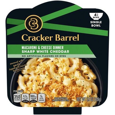 Photo 1 of Cracker Barrel Single Bowl Mac & Cheese White Cheddar - 3.8oz 6pk
BEST BUY 01/06/2022
