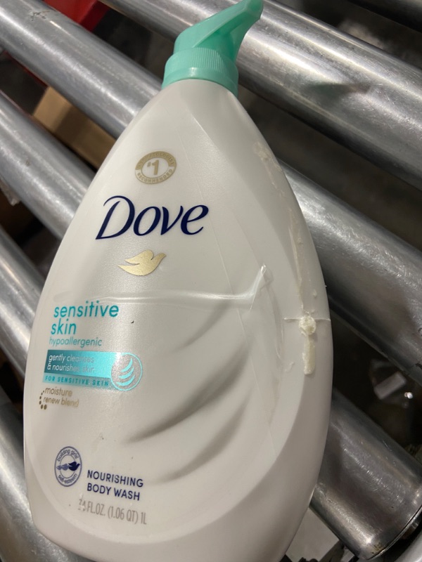 Photo 1 of Dove Body Wash Hypoallergenic and Sulfate Free Body Wash Sensitive Skin Effectively Washes Away Bacteria While Nourishing Your Skin 34 oz
