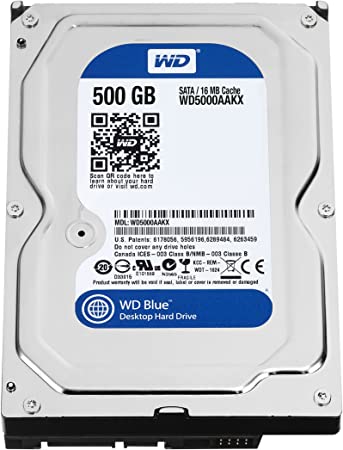 Photo 1 of WD Blue 500GB Desktop Hard Disk Drive - 7200 RPM SATA 6 Gb/s 16MB Cache 3.5 Inch - WD5000AAKX
