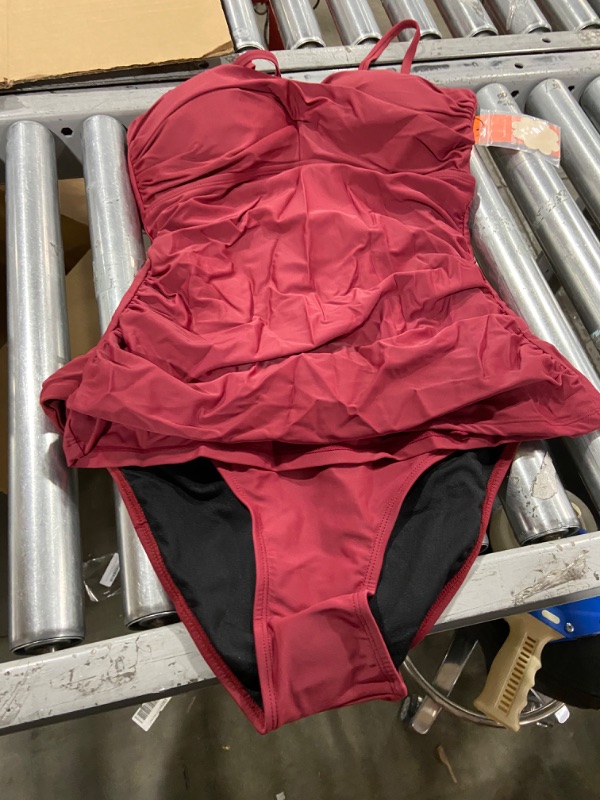 Photo 1 of Womens (XL) Red Two-Piece Bikini Blouse