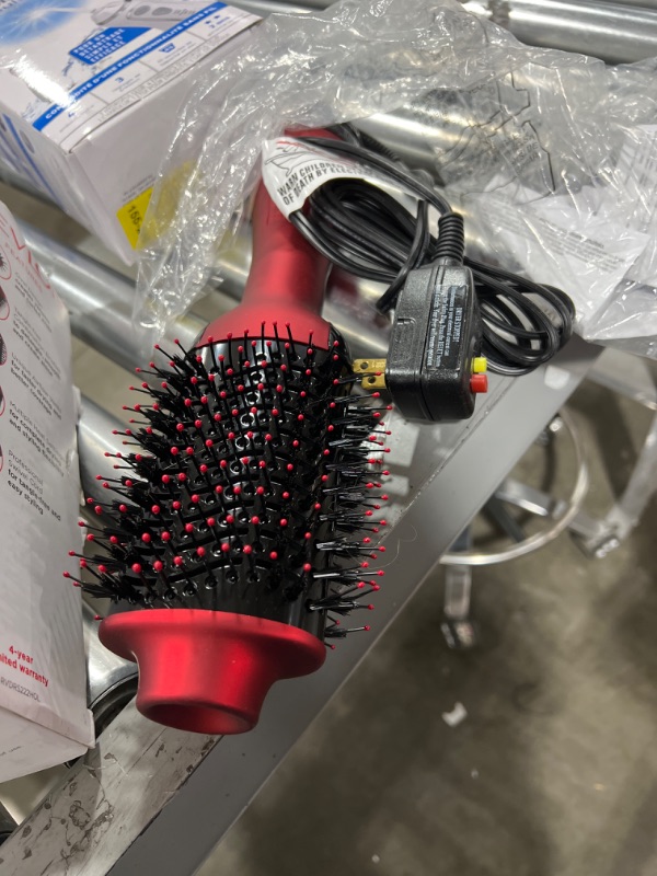 Photo 2 of REVLON One-Step Volumizer Original 1.0 Hair Dryer and Hot Air Brush, Red
