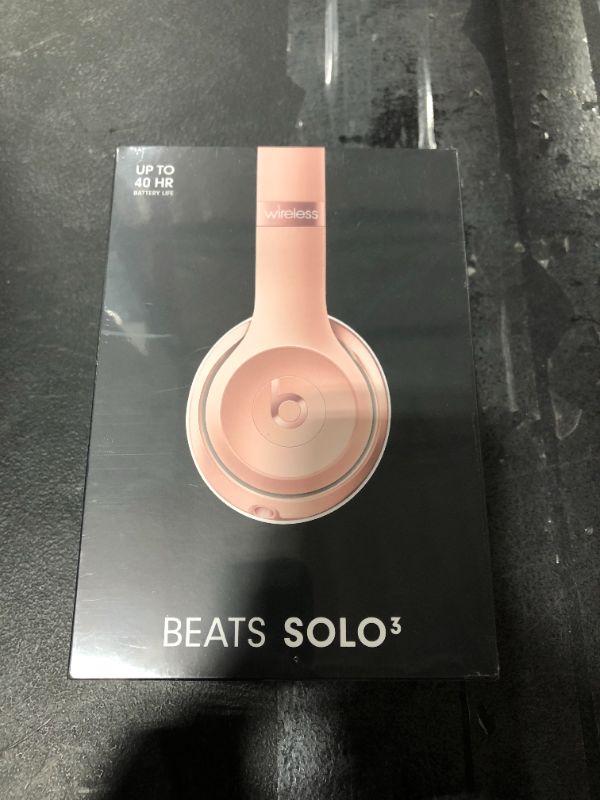 Photo 2 of beats Solo3 Wireless On-Ear Headphones - Rose Gold (Renewed)
