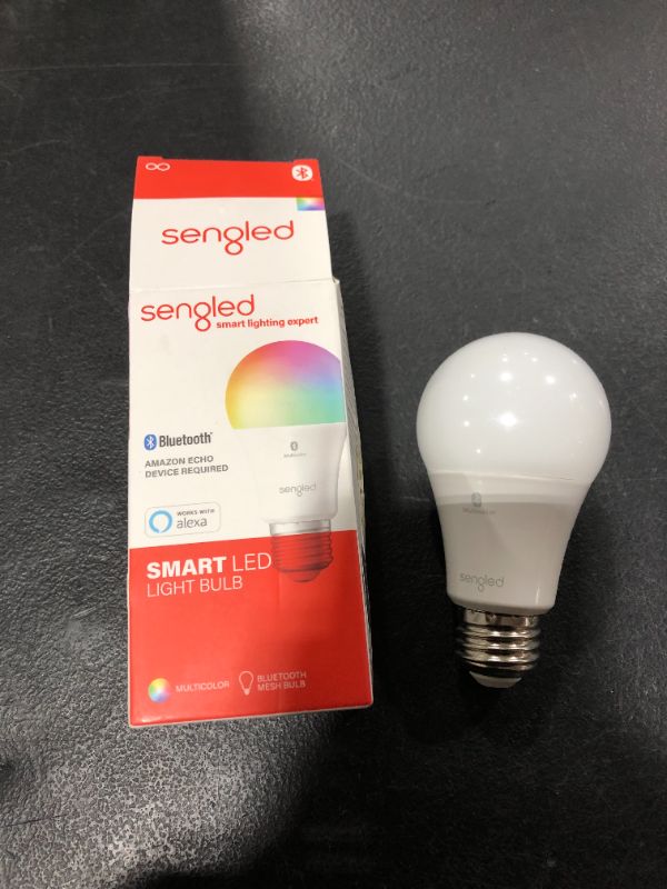 Photo 2 of Sengled Smart Light Bulbs, Color Changing Alexa Light Bulb Bluetooth Mesh, Smart Bulbs That Work with Alexa Only, Dimmable LED Bulb A19 E26 Multicolor, High CRI, High Brightness, 8.7W 800LM, 1Pack
