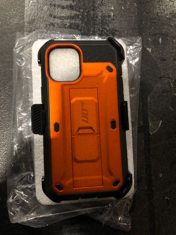 Photo 2 of SUPCASE Unicorn Beetle Pro Series Case for iPhone 12 Mini (2020 Release) 5.4 Inch, Built-in Screen Protector Full-Body Rugged Holster Case (Orange)
