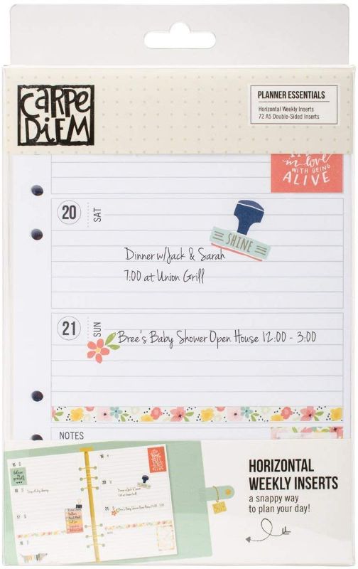 Photo 1 of Carpe Diem Planner Essential Horizontal Format Weekly Inserts
