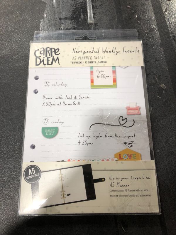 Photo 2 of Carpe Diem Planner Essential Horizontal Format Weekly Inserts
