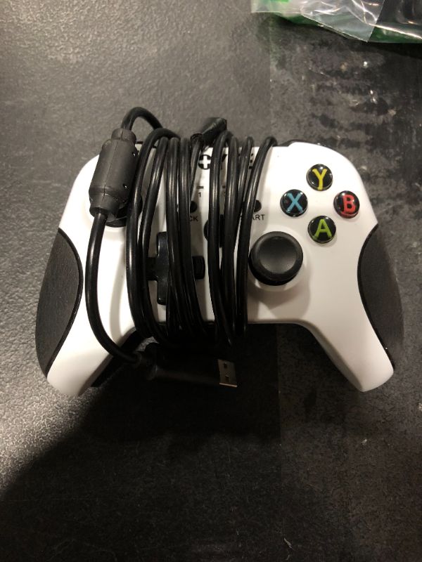 Photo 2 of VOYEE Wired Controller Compatible with Xbox One/X/S/PC Windows 10/8/7, with Headphone Jack/Double Shock/Upgraded Joystick - White
